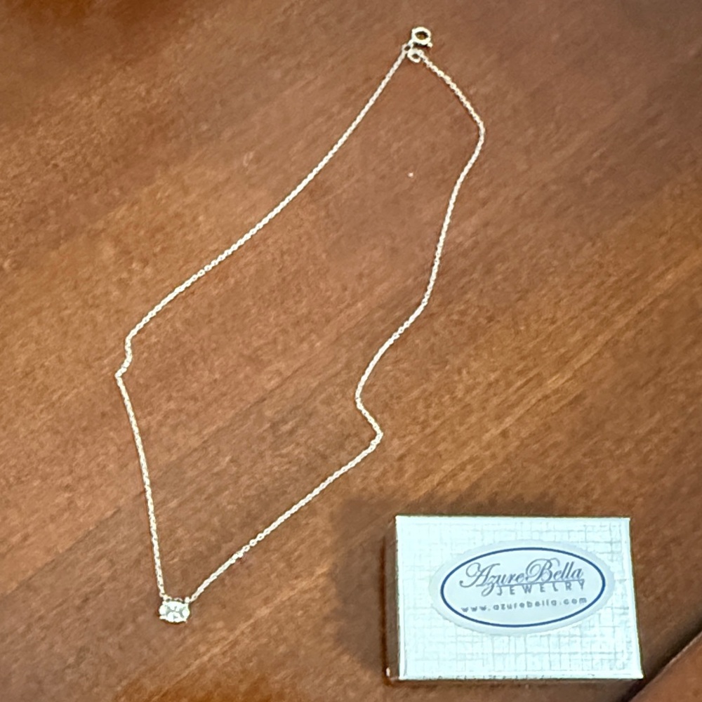 Sterling silver Necklace with Diamond Pendant